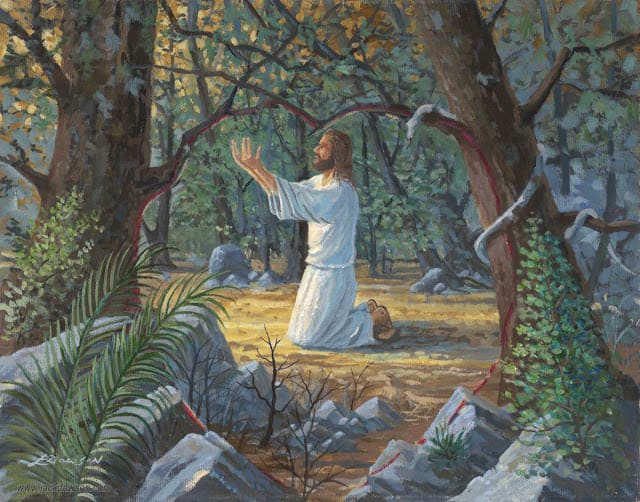 jesus in the garden of gethsemane painting